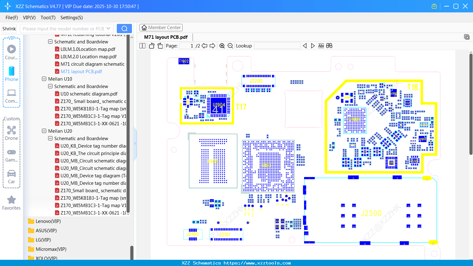 Meizu M71 Layout PCB